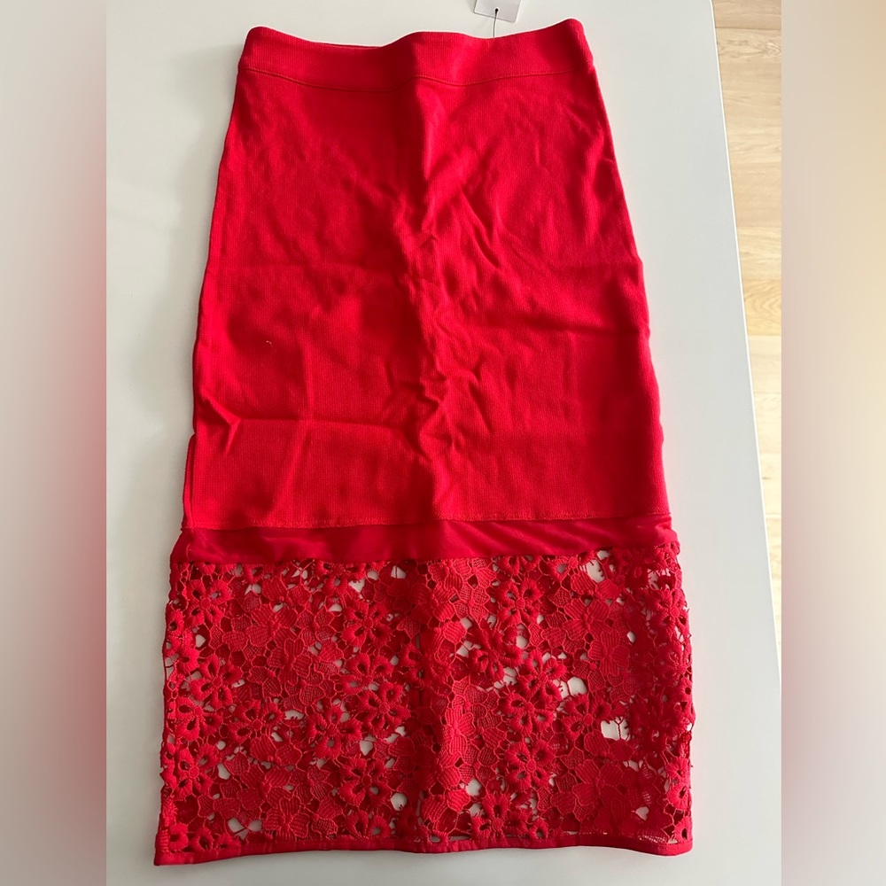 French Connection Lace Trim Skirt